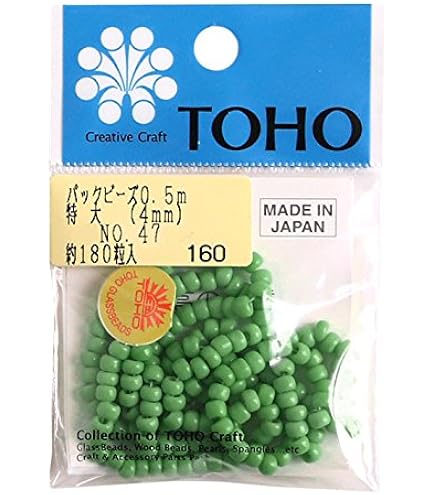 Amazon | TOHO 特大ビーズ 糸通しビーズ 外径約4mm 0.5m入り No.49